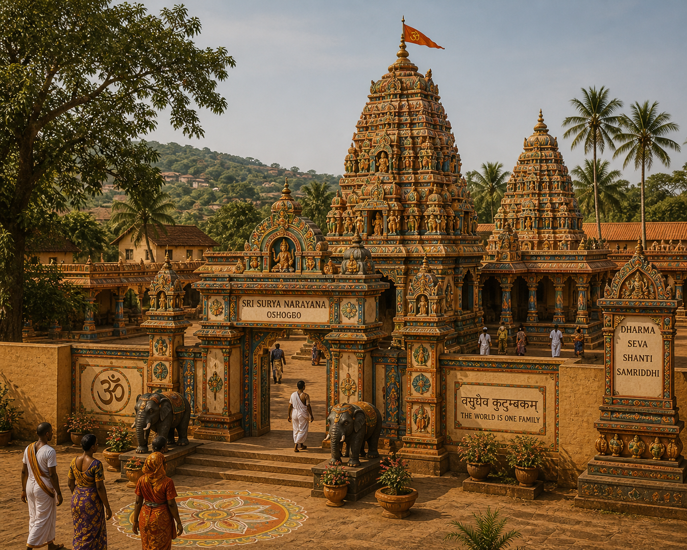 Imaginary Hindu temple in Ibadan - what could have been