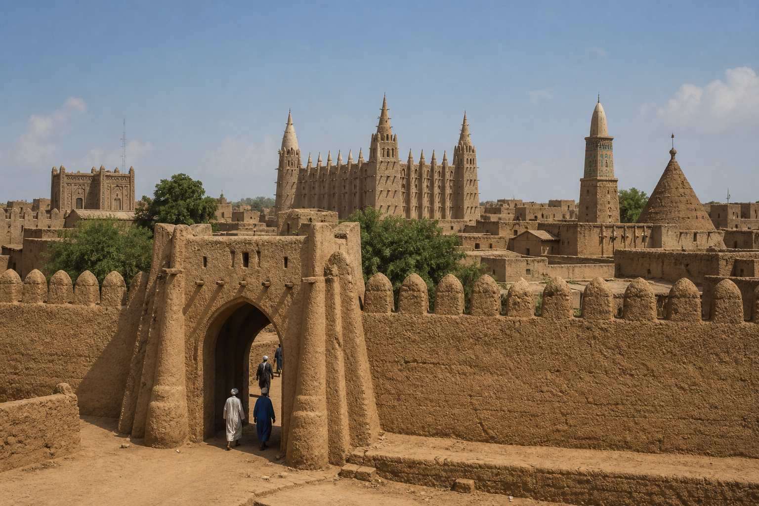 Ancient Kano city walls and traditional architecture