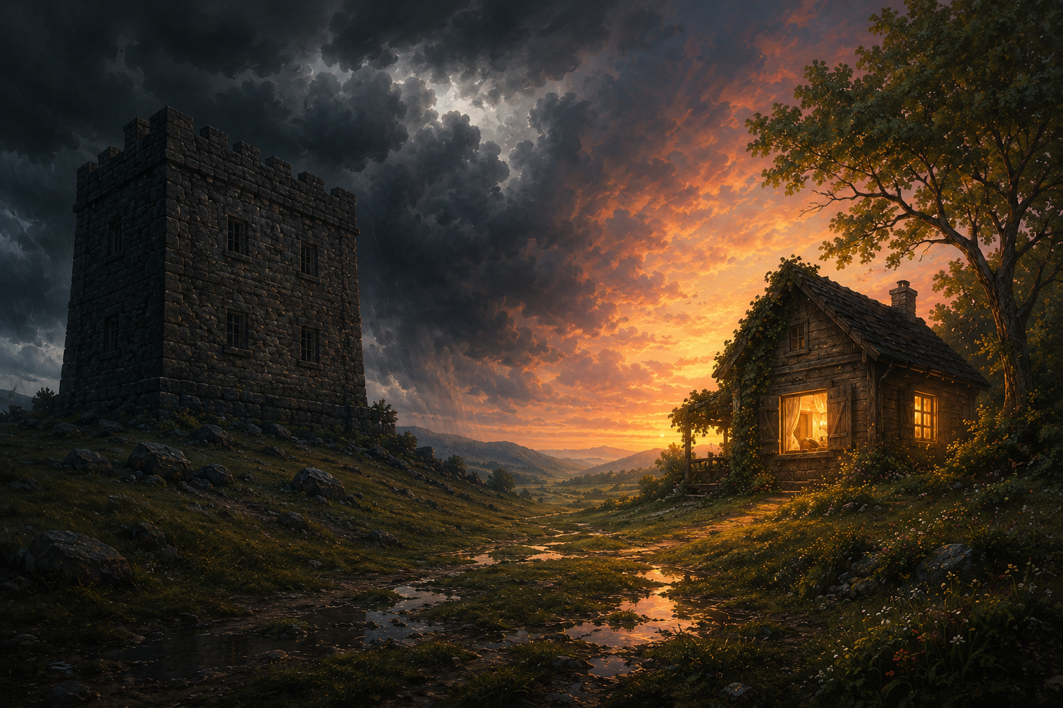 The Fortress and The Open Window after the storm